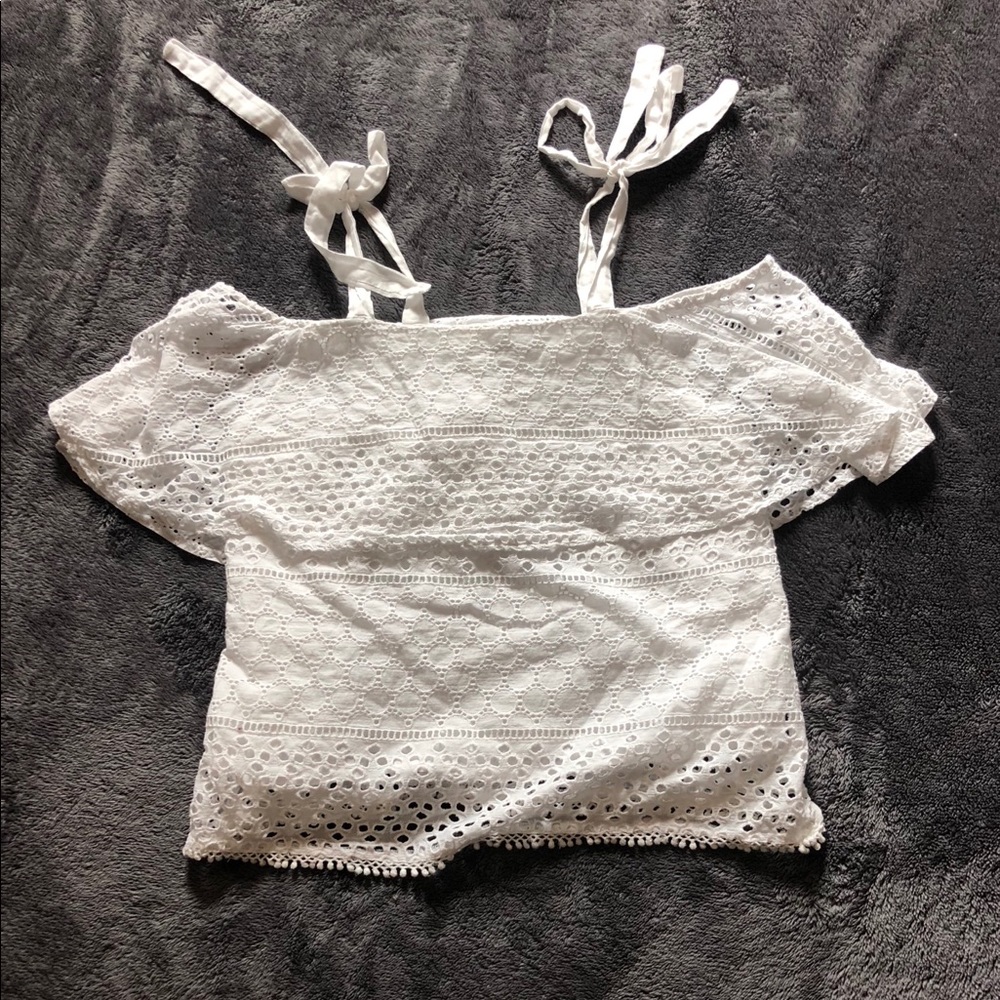 White Saks Fifth Avenue Summer Shirt